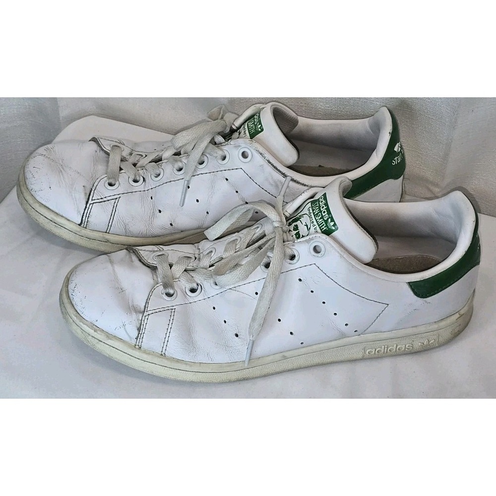 Adidas Stan Smith Mens Sneakers White Green Leather Low Top Shoes M20324